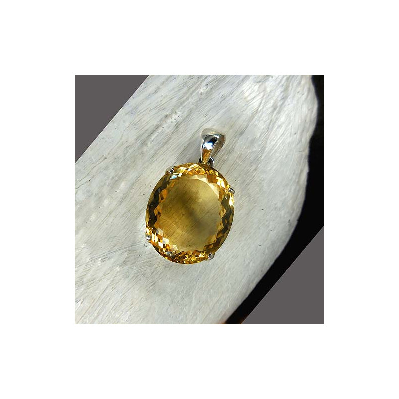 Citrin Anhänger Oval